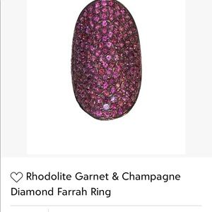 ADORNIA FARRAH RHODOLITE GARNET RING